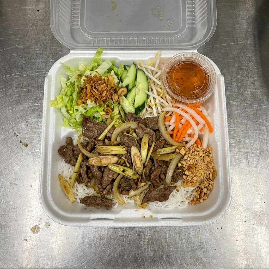 56. Lemon Grass Beef with Rice Vermicelli
