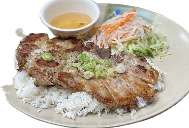 49. Lemon Grass Chicken, pork chop with Rice