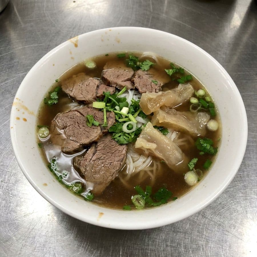 21. Well Done Beef and Beef Tendon Noodle Soup
