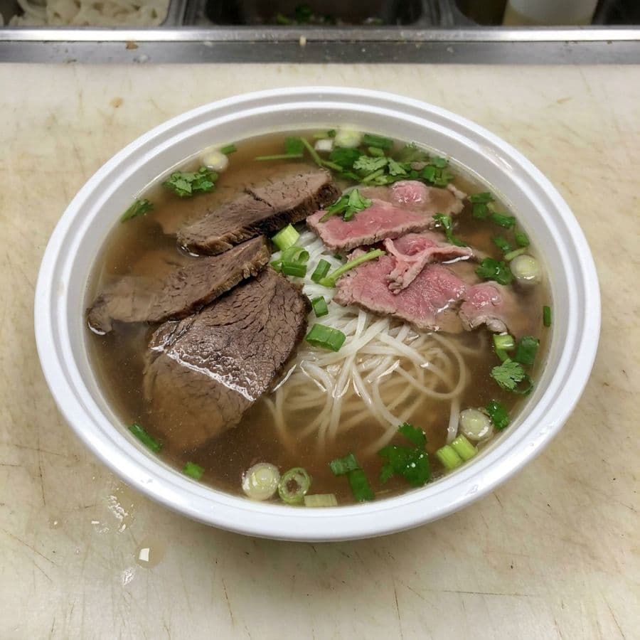 18. Well Done Beef and Rare Beef Noodle Soup