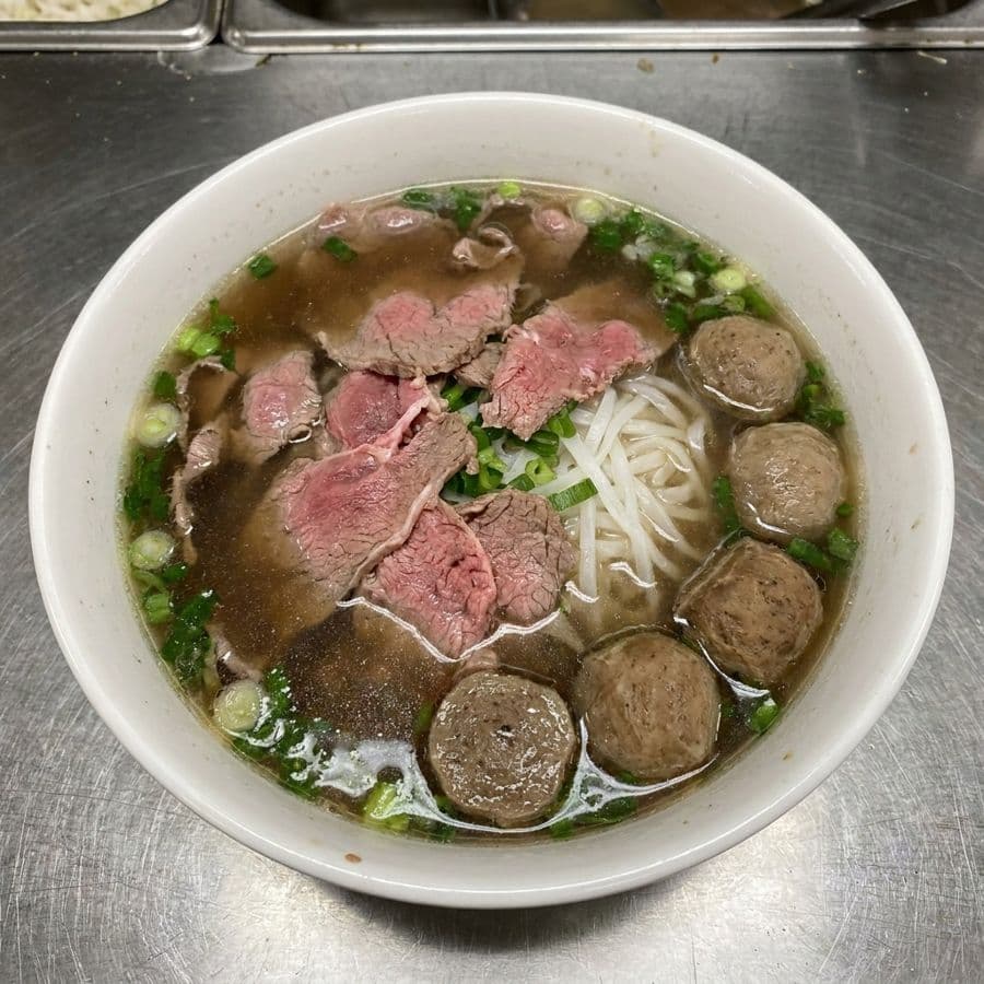 15. Rare Beef and Beef Balls Noodle Soup